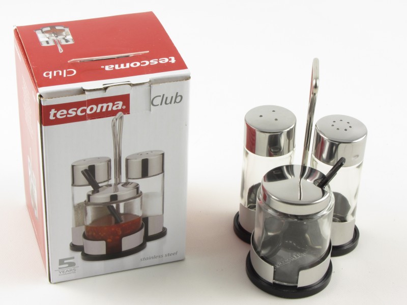 Állványos fűszertartó (só-borstartó-salsatartó) - Tescoma Club (3 részes)