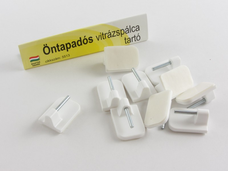 Öntapadós vitrázspálcatartó (10 db-os)
