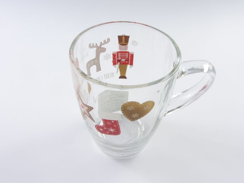 Üveg bögre 3,1 dl - karácsonyi - Cerve Lose Christmas Stickers