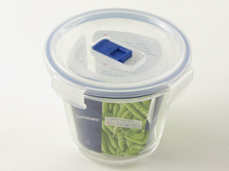 Üveg ételtároló doboz 0,84 liter henger - Luminarc Pure box Active