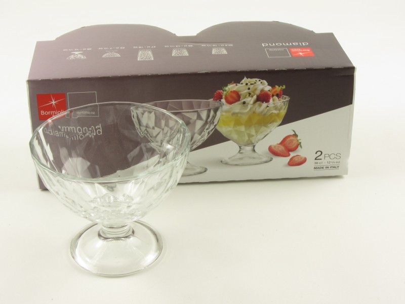 Üveg fagylaltkehely 3,6 dl - Bormioli Rocco diamond  (2 db-os)