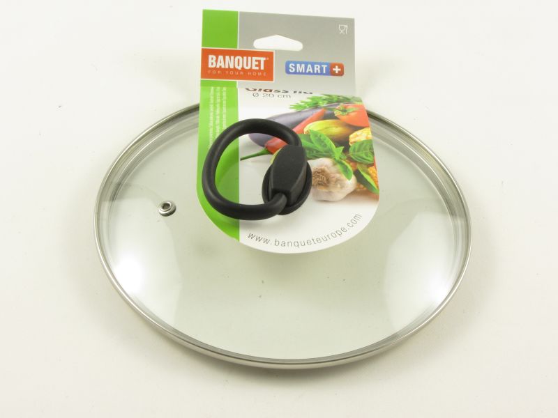 Üveg fedő 20 cm - lehajtható fülű - Banquet
