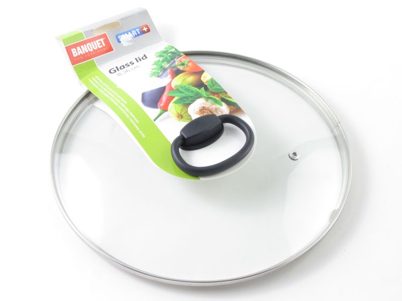 Üveg fedő 26 cm - lehajtható fülű - Banquet