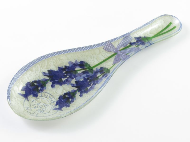 Üveg fekvő fakanáltartó - Violette