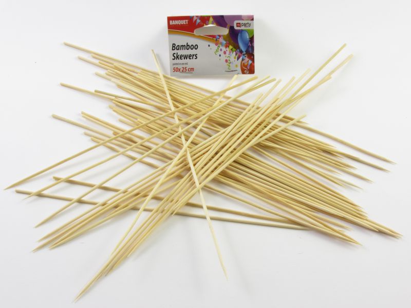Bambusz saslik pálca 25 cm (50 db-os) - Banquet