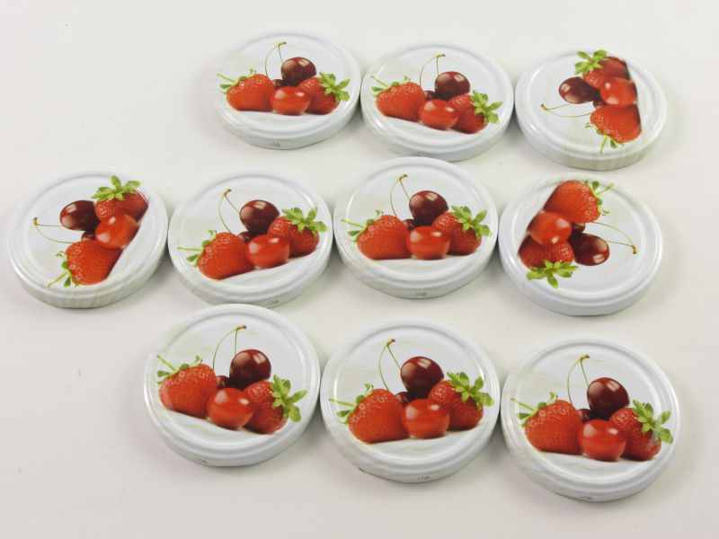 Befőttes üveg tető 82 mm - cseresznyés (10 db-os)