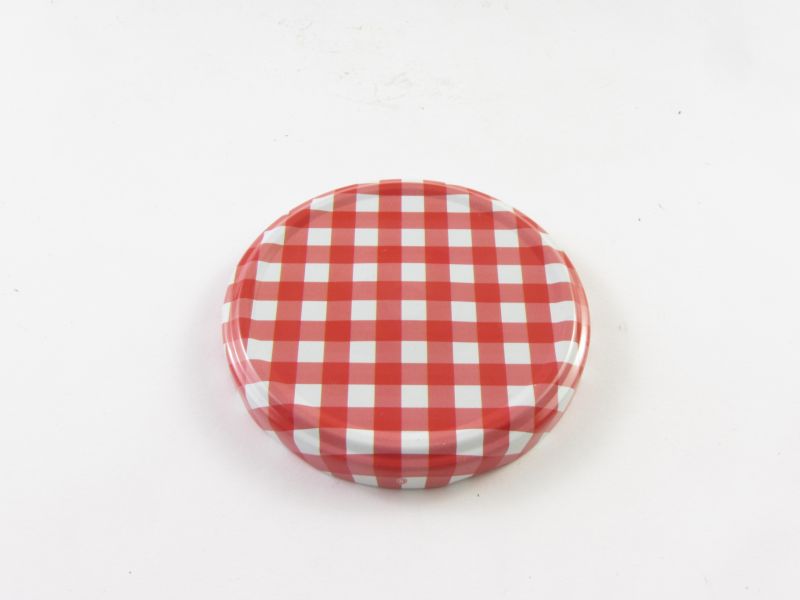 Befőttes üveg tető 82 mm - kockás