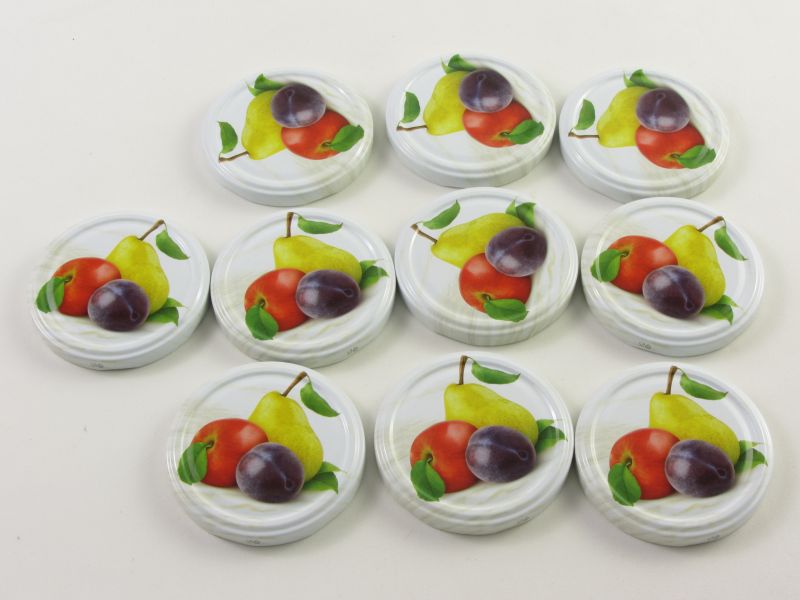 Befőttes üveg tető 82 mm - vegyes gyümölcsös (10 db-os)