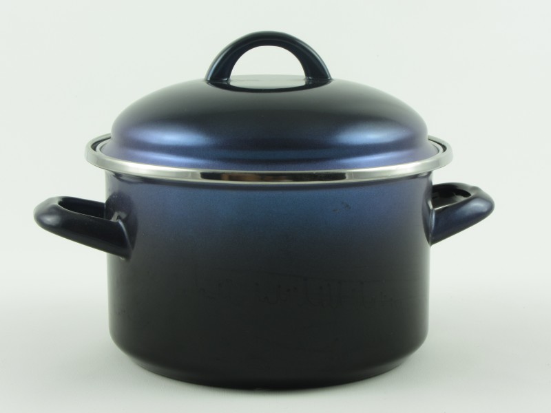 Bonyhádi teflonos fazék fedővel 1,75 liter 16 cm - Elit kék
