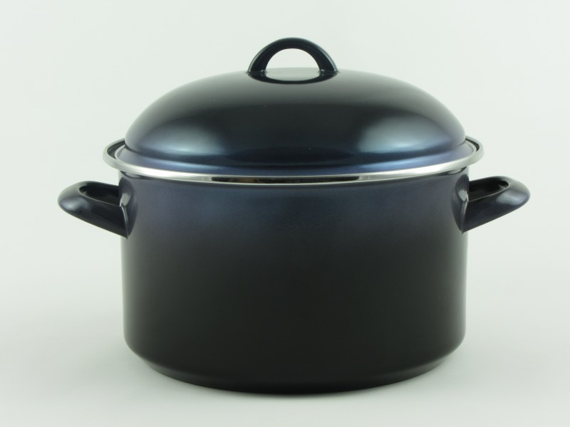 Bonyhádi teflonos fazék fedővel 5,5 liter 24 cm - Elit kék