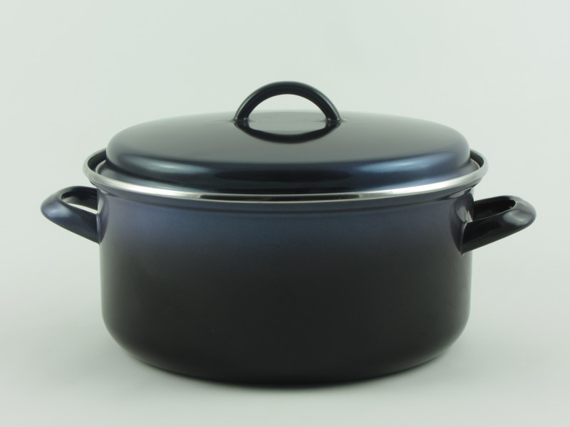 Bonyhádi teflonos lábas fedővel 6 liter 26 cm - Kinga kék
