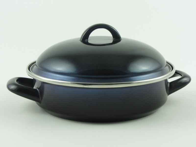 Bonyhádi teflonos sütőtál fedővel 24 cm 2,25 liter - Elit kék