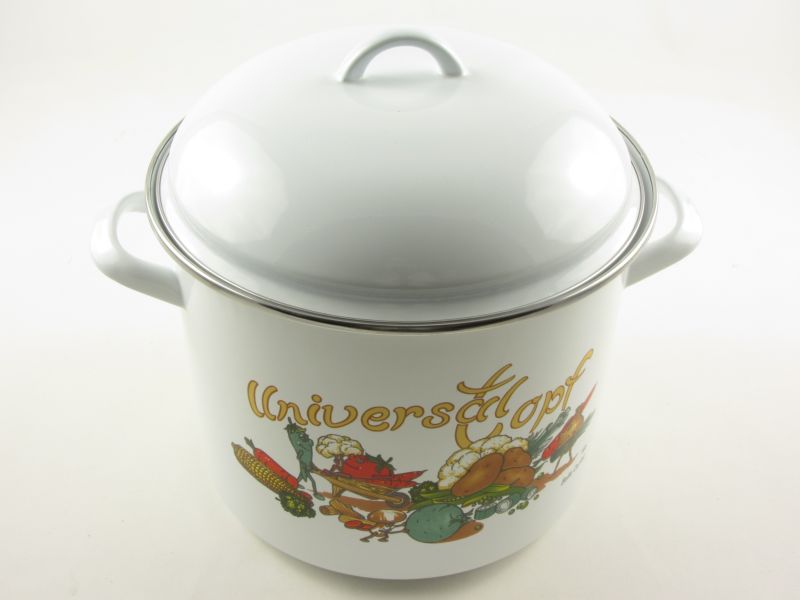Bonyhádi zománcozott fazék fedővel 8 liter 24 cm - Elit Universal Topf