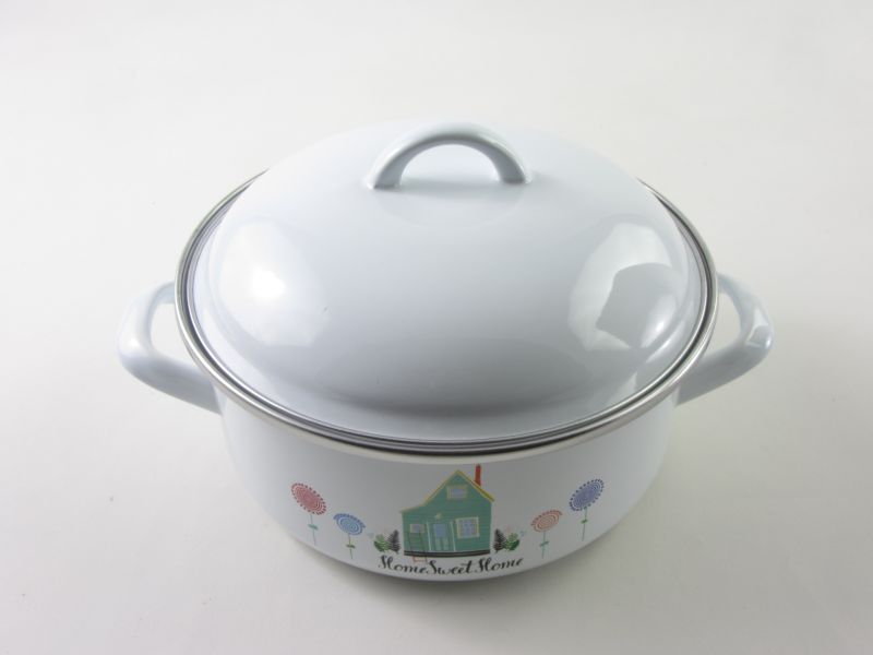 Bonyhádi zománcozott lábas fedővel 2,5 liter 20 cm - Alice Sweet Home