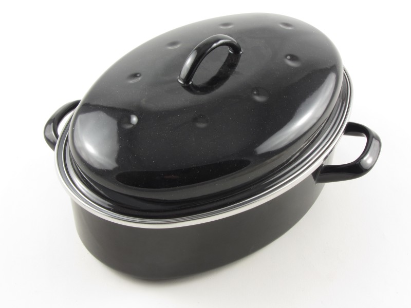Bonyhádi zománcozott ovál kacsasütő 32 cm 4 liter