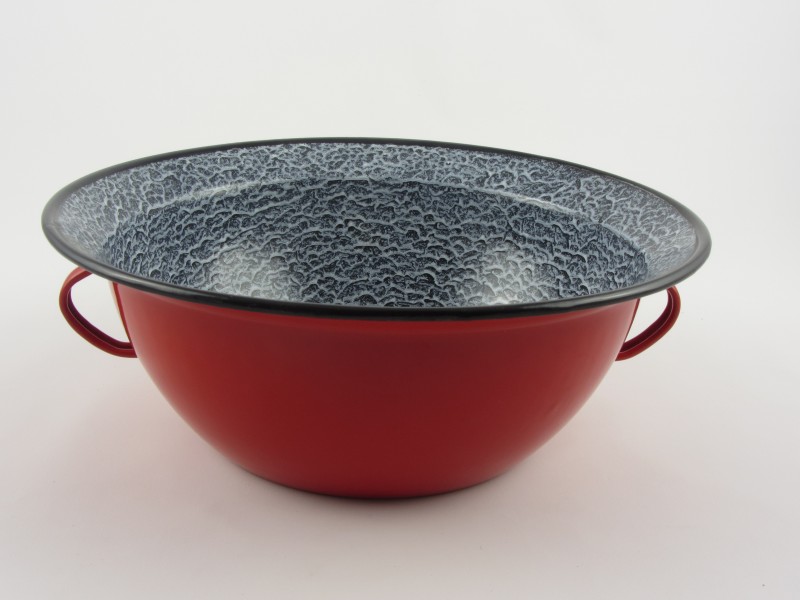 Bonyhádi zománcozott vájling 46 cm 13 liter - piros