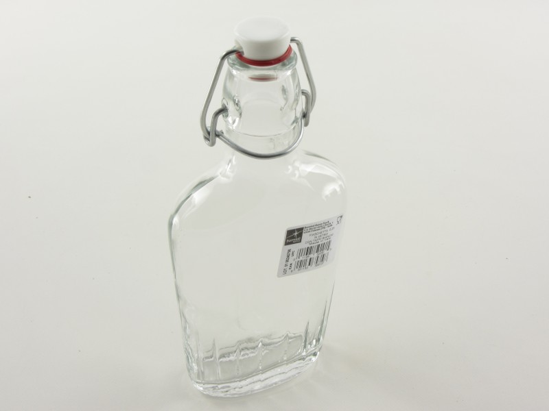 Csatos lapos üveg 0,25 liter - Bormioli