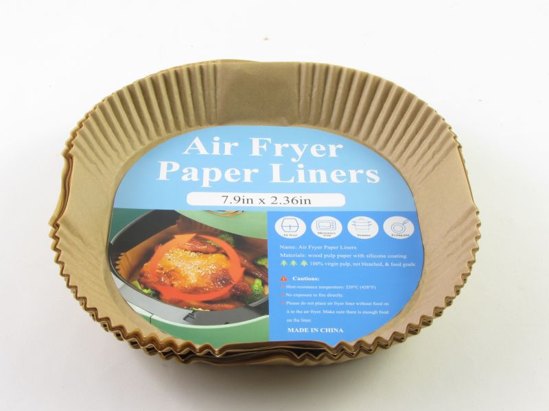 Forrólevegős sütőhöz Air Fryer papír betét 24x24 cm - szögletes - (50 db-os)