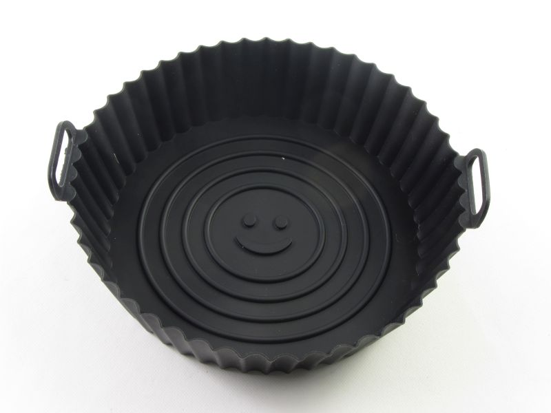 Forrólevegős sütőhöz Air Fryer szilikon forma 21 cm - kerek smiley