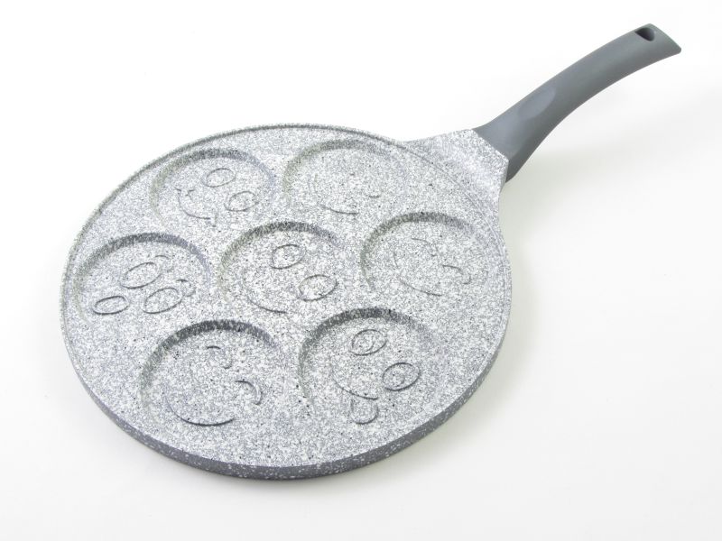Gránit bevonatos indukciós amerikai palacsintasütő 26 cm - Smiley - Banquet