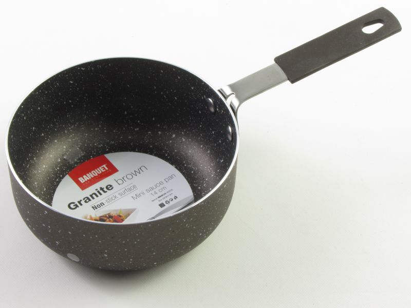 Gránit bevonatos nyeles lábas 14 cm - Banquet