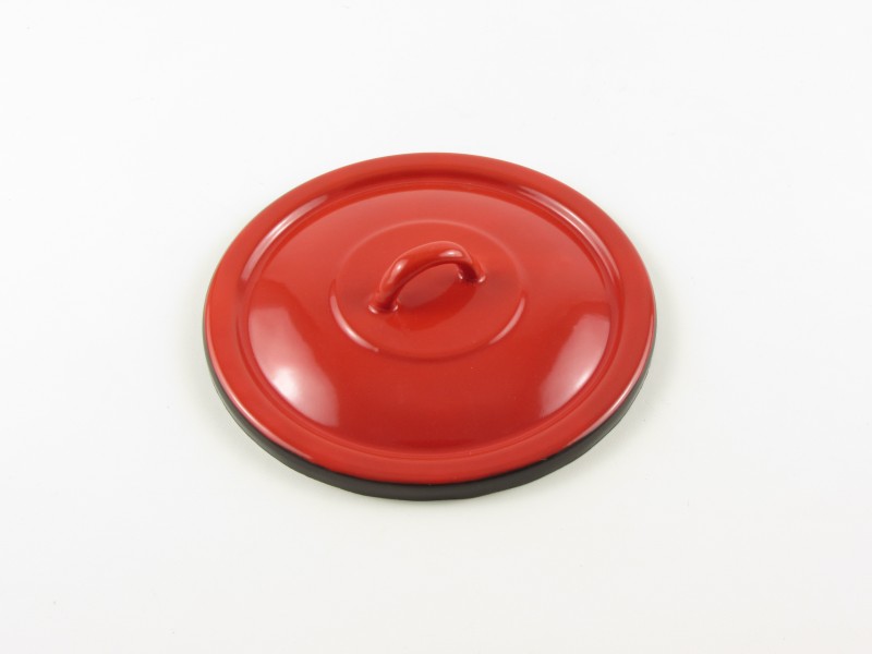 Hagyományos zománcozott fedő 18 cm - piros