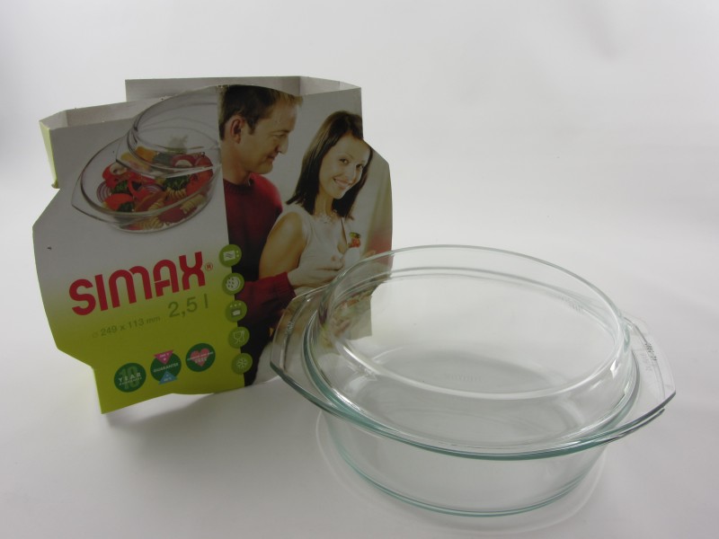 Jénai kerek tál fedővel 2,5 liter - Simax