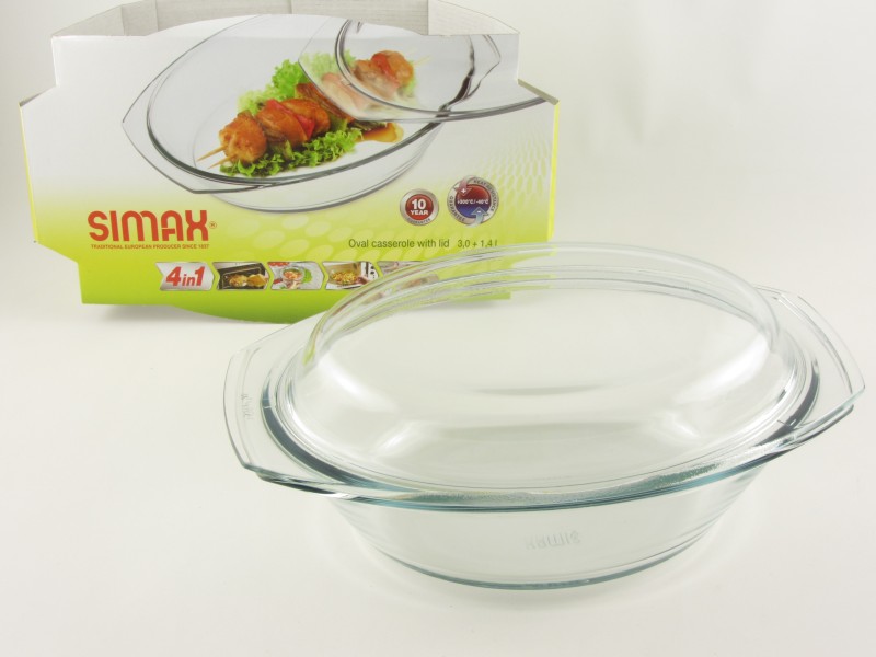 Jénai ovál tál fedővel 3 liter - Simax
