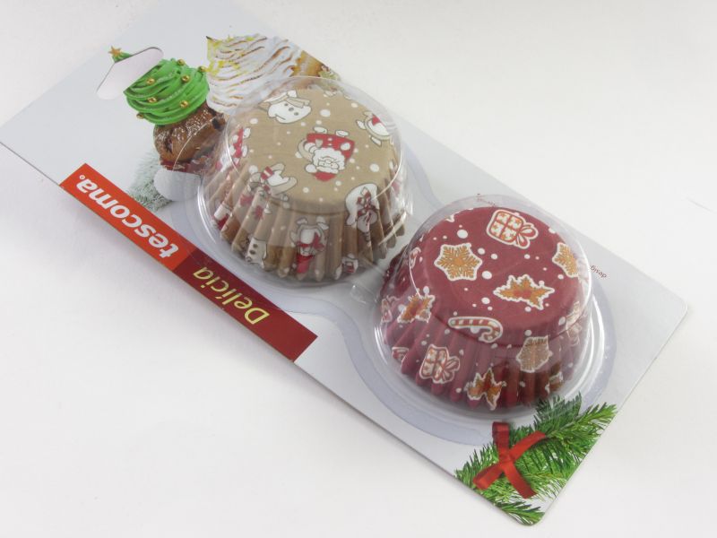 Karácsonyi színes muffin papír - Tescoma Delícia (60 db-os)