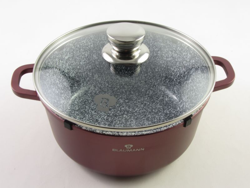 Kerámia bevonatos indukciós lábas fedővel 6,5 liter 28 cm - Blaumann CeraStone