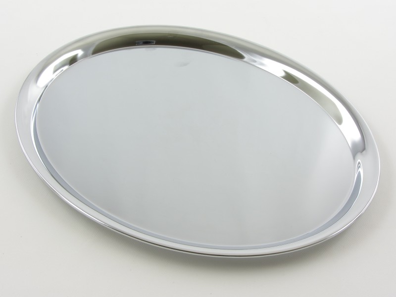 Krómozott ovál tálca 31,9x25,2 cm - SS-005A