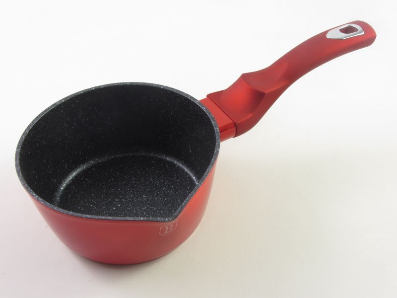 Márvány bevonatos indukciós nyeles lábas 1,2 liter 16 cm - Berlinger Haus Burgundy