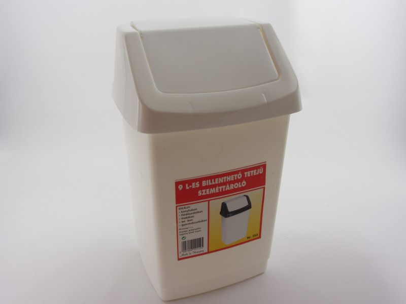 Műanyag billenős szemetes kuka 9 liter