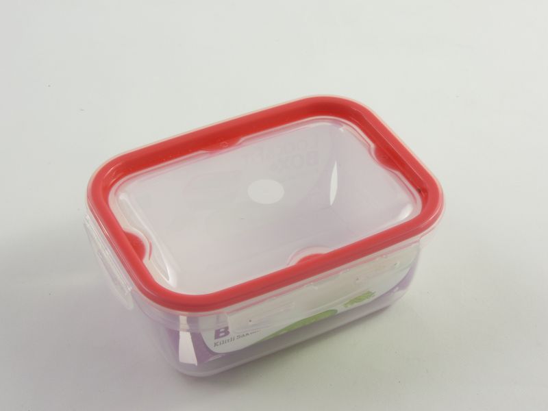 Műanyag csatos szögletes tároló doboz 1 liter - török