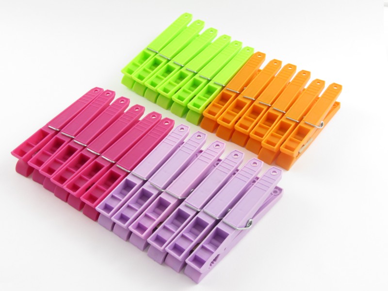 Műanyag ruhacsipesz 10 cm - Star (24 db-os)