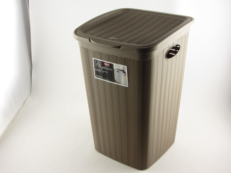 Műanyag szennyestartó 50 liter bézs - Stefanplast Elegance