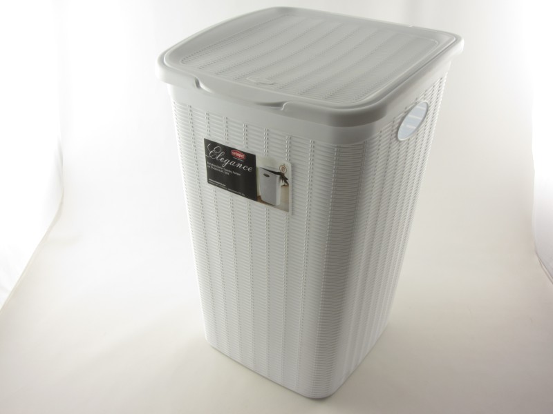 Műanyag szennyestartó 50 liter fehér - Stefanplast Elegance