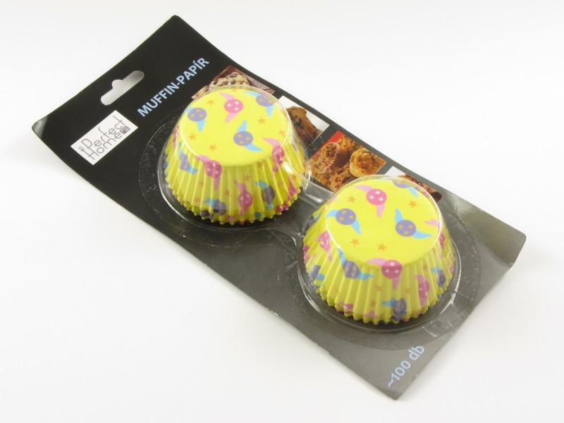 Muffin papír csillag mintás (100 db-os)