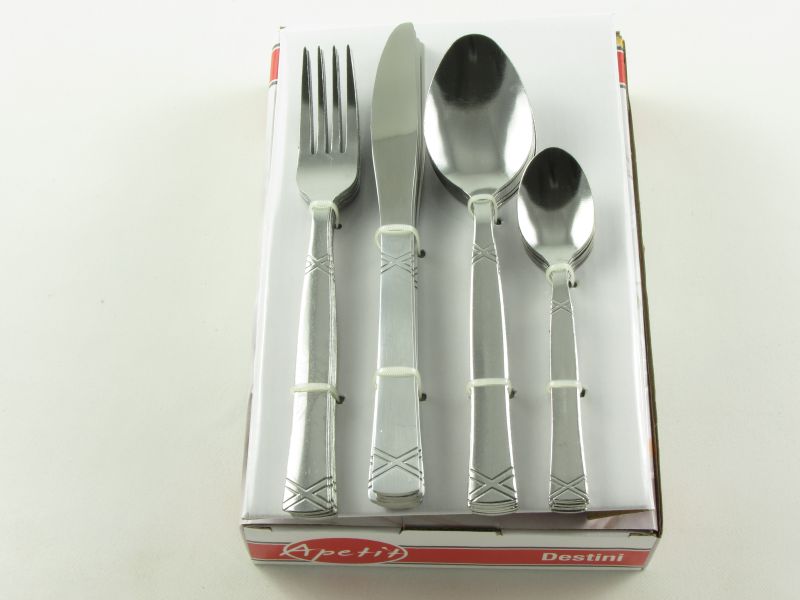 Rozsdamentes evőeszköz készlet 24 részes - Banquet Destini