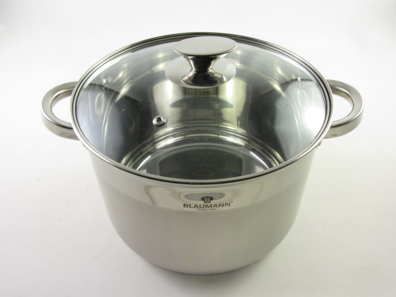 Rozsdamentes fazék fedővel 7,7 liter 24 cm - Blaumann Silver