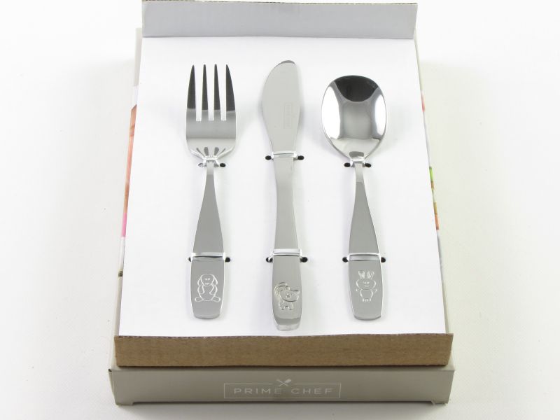 Rozsdamentes gyermek evőeszköz készlet - Prime Chef (3 részes)