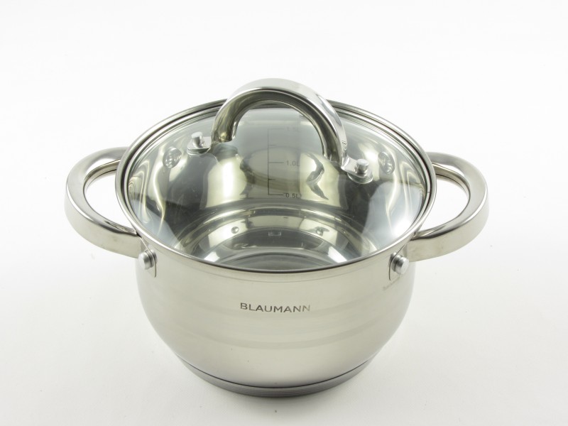 Rozsdamentes magas lábas fedővel 1,8 liter 16 cm - Blaumann