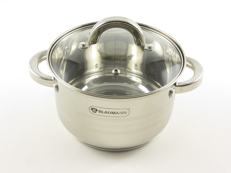 Rozsdamentes magas lábas fedővel 2,6 liter 18 cm - Blaumann