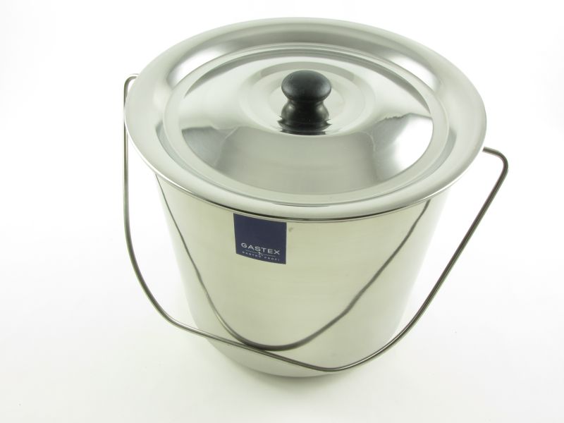 Rozsdamentes vödör fedővel 12 liter - Gastex Azora