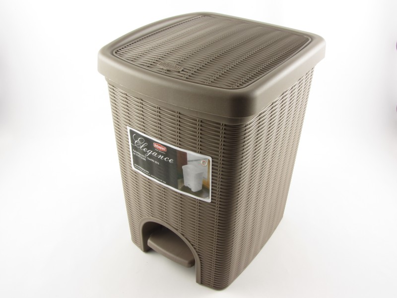 Szemetes kuka pedálos műanyag 20 liter bézs - Stefanplast Elegance