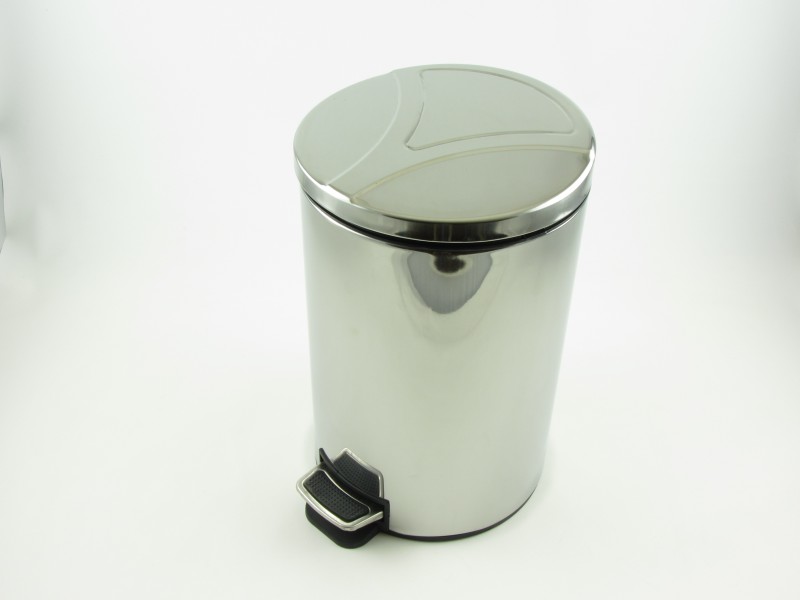 Szemetes kuka pedálos rozsdamentes kerek 12 liter - Happier