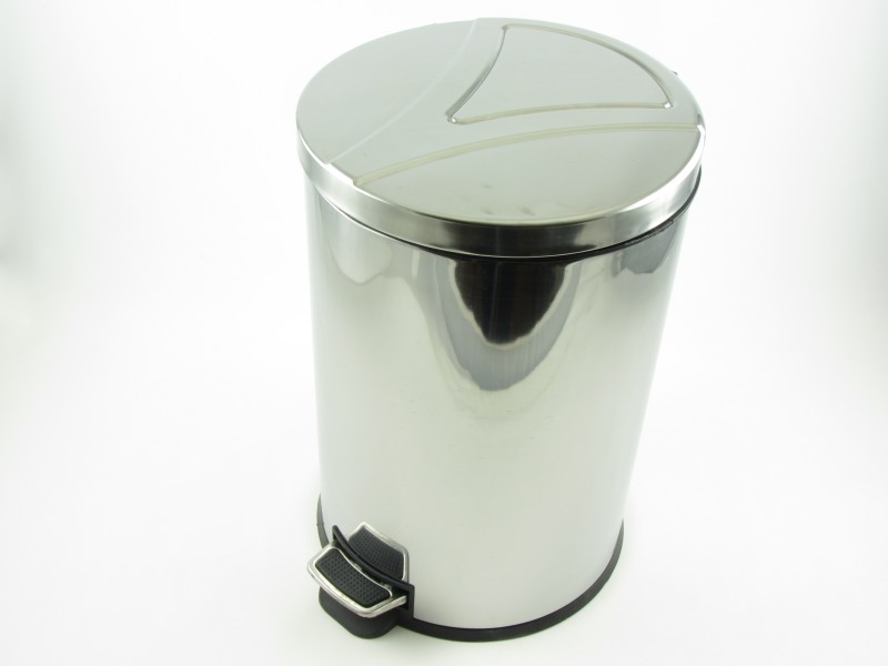 Szemetes kuka pedálos rozsdamentes kerek 20 liter - Happier