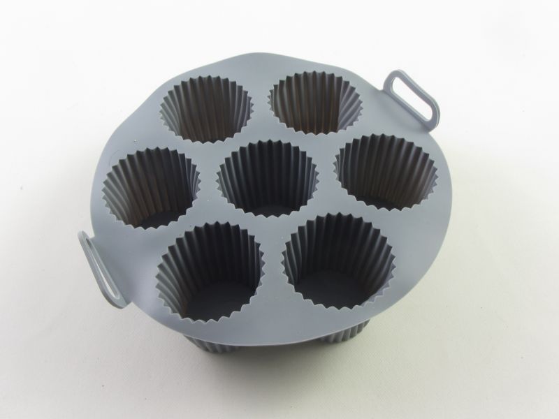 Szilikon bordás muffin sütő forma Air fryerbe 7 részes - VIVA