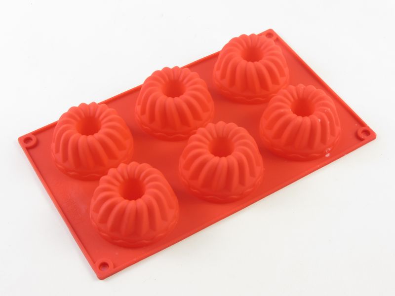 Szilikon mini kuglóf forma 6 részes - GLR