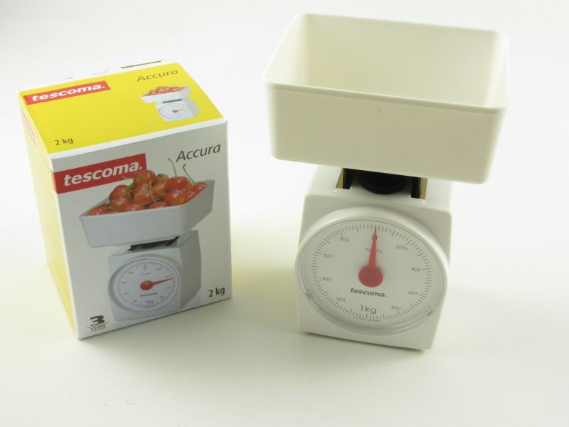 Szögletes tálas konyhai mérleg 2 kg - Tescoma
